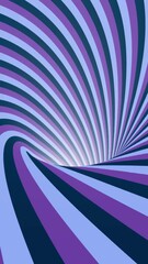 Aufkleber - Animated hypnotic tunnel with color stripes. Seamless loop. Abstract motion animation in a color tunnel