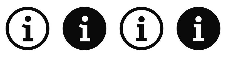 Aufkleber - info icons set. information icon symbol, Info button