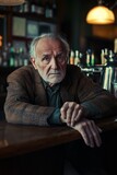 elderly man in a bar eldery man in a pub Generative AI