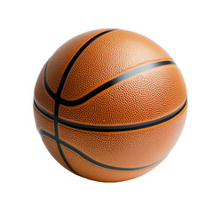 Wall Mural - Detailed image of a basketball with textured surface isolated on transparent background for sports and athletic designs