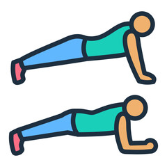 Sticker - Planks Icon