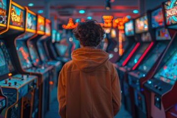 A Gamer's Paradise: Lost in the Arcade Glow