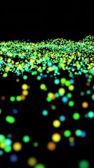 Aufkleber - Plexus fantasy abstract technology and engineering motion background rotating and creating an evolving organic hemisphere. science and engineering motion background. Lines and nodes plexus structure