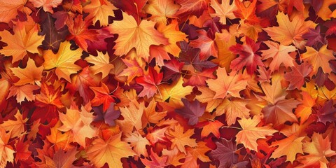 Poster - A collection of fallen leaves scattered across the ground, ideal for backgrounds or autumnal scenes