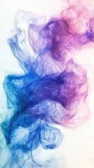 Poster - Soft waves of blue and purple blend harmoniously, creating a calming and vibrant abstract texture