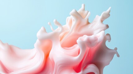 Poster - Soft colors blend smoothly, forming a fluid shape that suggests movement and tranquility