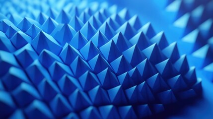 Poster - Textured blue geometric shapes create a captivating visual experience with depth and dimension