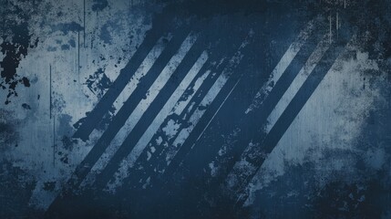 Wall Mural - A blue and white striped background with a black and white stripe. The background is blurry and has a grungy feel to it