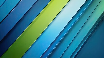 Canvas Print - A blue and green striped background