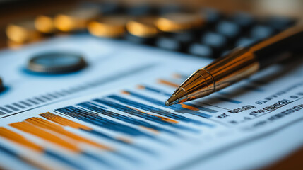 Poster - Finance concepts with charts, graphs, and financial planning