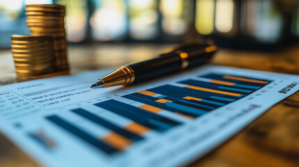 Poster - Finance concepts with charts, graphs, and financial planning