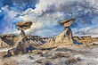© Ева Поликарпова - A unique rock formation in the desert landscape