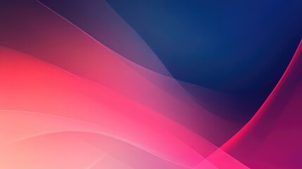 Wall Mural - Abstract Background with Pink, Red, and Blue Gradient and Curved Lines