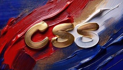 Poster - Creative CSS Design with Colorful Paint Swirls