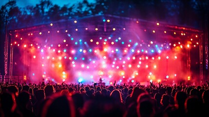 Wall Mural - a large crowd of people at a concert