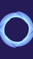 Poster - Neon hexagons abstract motion background. Seamless loop design. Video animation. Blue hexagons