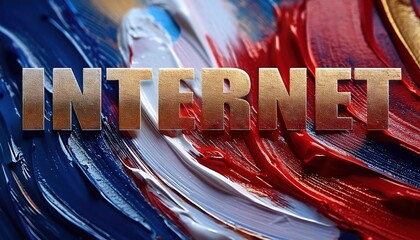 Poster - Internet Concept with Abstract Colorful Background