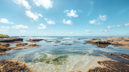 Sticker - a body of water surrounded by rocks and grass