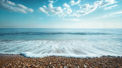 Sticker - a view of the ocean from a rocky beach