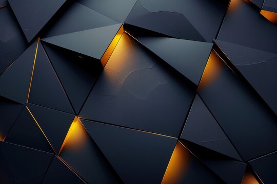 Abstract geometric background with glowing edges.