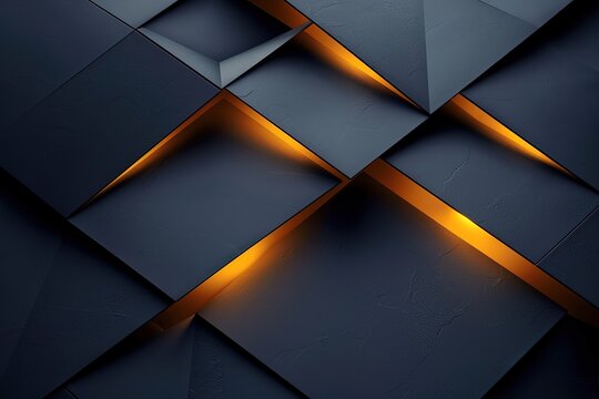 Abstract geometric background with glowing edges.