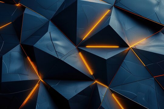 Abstract geometric background with glowing lines.