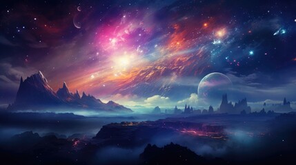 beautiful space galaxy background