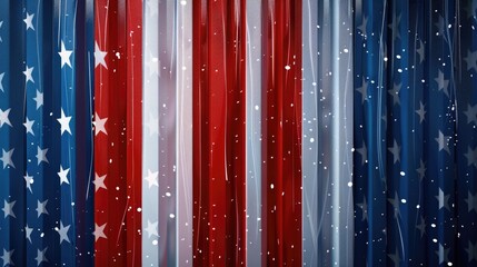 A colorful curtain with stars, perfect for patriotic or celebratory events