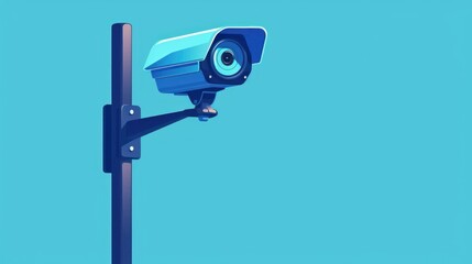 Security Camera Surveillance System Illustration