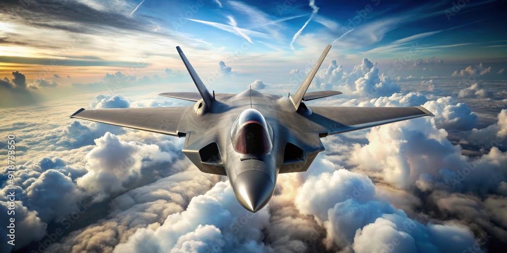 Advanced multirole fighter jet with stealth capabilities, military ...