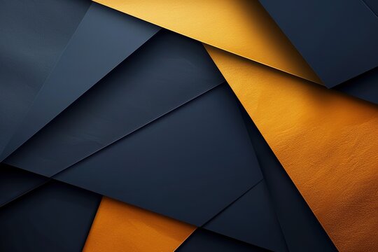 Abstract geometric pattern of gold and blue.