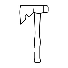 Wall Mural - roofing axe blade line icon vector. roofing axe blade sign. isolated contour symbol black illustration