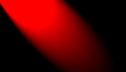 red light beam with dark background. Close up of laser beam isolated on black background