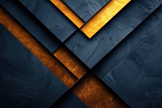 Abstract geometric pattern with blue and gold hues.