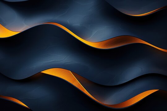 Abstract blue and orange wavy background.