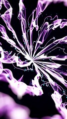 Poster - Abstract background with animation of rotation circles and rings with light rays and glow. Abstract explosive flower light background,art fireworks element backdrop. Circle Digital HUB, rotation