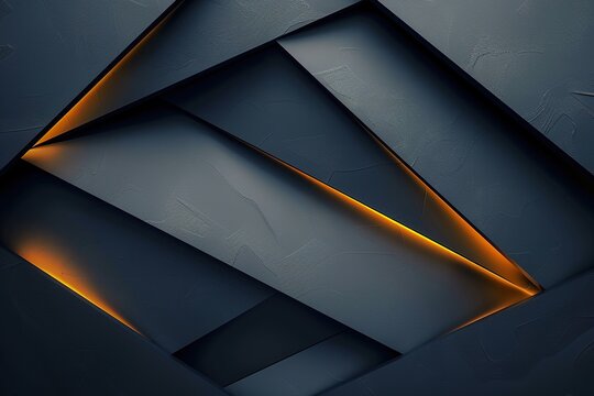 Abstract geometric pattern with glowing lines on textured dark background.
