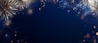 © Chayon Creative - Abstract orange gold color glitter background with fireworks, Christmas event, new year event, 4th of July event and blur milky way background