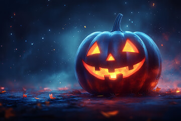 bright and colorful Halloween pumpkin and Trick or treat illustration, wallpaper or poster