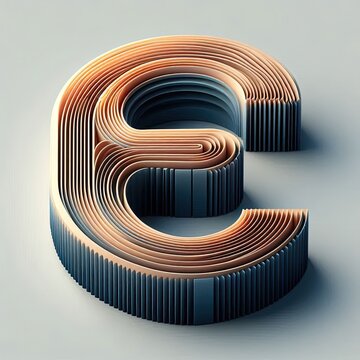 Letter e Logo. A Letter Design Vector. AI generate