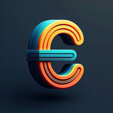 Letter e Logo. A Letter Design Vector. AI generate