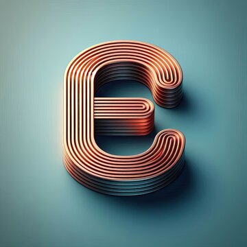Letter e Logo. A Letter Design Vector. AI generate