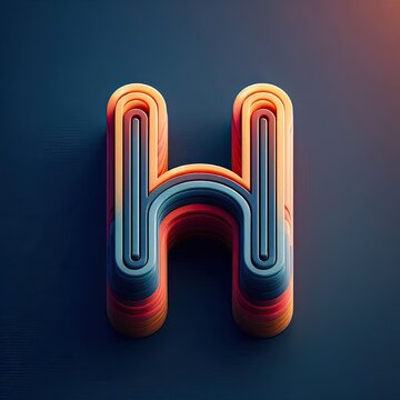Letter h Logo. A Letter Design Vector. AI generate