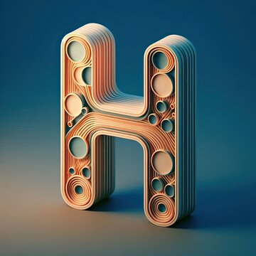Letter h Logo. A Letter Design Vector. AI generate