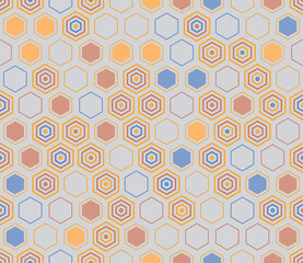 Poster - Mosaic background. Geometric shapes of varied style and color. Hexagonal shapes. Tileable pattern. Seamless background. Awesome vector illustration.