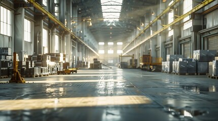 Poster - Large factory workshop space building : Generative AI