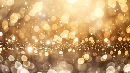 Fototapete - Elegant beige bokeh abstract background Delicate blurred wallpaper texture Template with defocused bokeh lights and copy space for business website design Banner social media advertisi : Generative AI