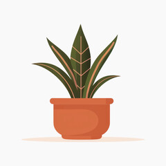 Canvas Print - Potted plant with green leaves