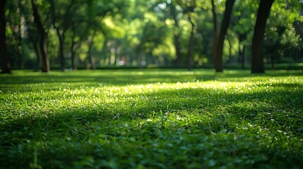 Aufkleber - Green areas and woods in city parks : Generative AI
