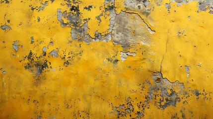 Fototapete - Abstract yellow background with texture Grunge textures and backgrounds Perfect background with space Vintage Retro Aged Dirt Grain : Generative AI